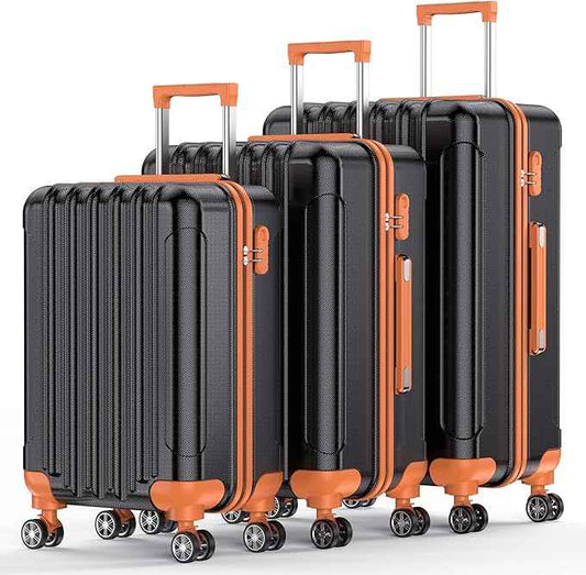 Nazhura Luggage Set, 3-Piece Hardside Suitcase Set, 20-inch Carry On, 24-inch, 28-inch Luggage