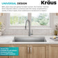 KRAUS Fairlane 33-inch Undermount Double Bowl 18-Gauge Stainless Steel Kitchen Sink, KHU632-33