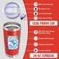 20 oz Tumbler Coffee Tavel Tumblers Bulk with Lid Stainless Steel Double Wall Vacuum Insulated Mug Powder Coated Cups fit Car Cupholder for Hot and Cold - Red, 1Pack