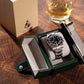 Single Travel Watch Case - Vintage Inspired - Exterior, Soft Microfiber Lining, Fits Up to 42mm Watches - Vegan Leather - Reliable Storage for Home or Travel