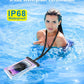 Waterproof Phone Pouch Floating, IPX68 Waterproof Phone Case with Lanyard for iPhone 16 15 14 13 12 Pro Max Samsung S25 S24 S23 S22, Up to 7 Inch, Beach Vacation Essentials, Dazzling Purple