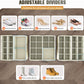 Budding Joy 2 Pack Shoe Organizer for Closet, Clear Foldable Shoe Storage Containers Adjustable Dividers Fits 16 Pairs,Shoe Storage Bins Baskets Boxes with Reinforced Handles Beige Yellow