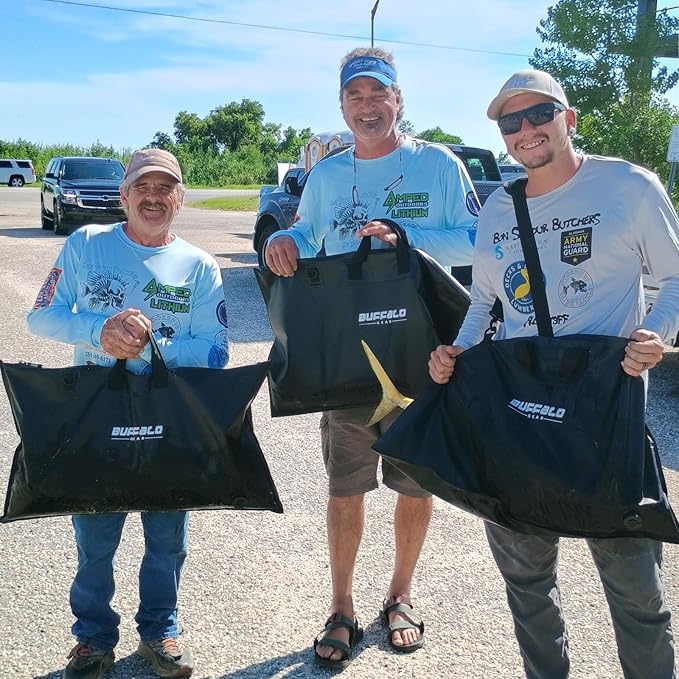 Buffalo Gear Fish Tournament Weigh in Bag for Bass Fishing, Heavy Duty Fish Bag for Caught Fish Waterproof,Leakproof,Puncture Resistant