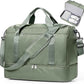 Travel Duffel Bag for Women, Carry-on Overnight Weekender Bags with Wet Pocket, For Spirit Airlines 18x14x8 Personal Item Bag,Small,Olive Green