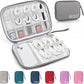 Travel Cable Organizer Bag, Electronics Organizer Tech Pouch with Double Layers for Cords, Chargers, Phone, Earphones, USBs, SD Cards - Travel Essentials Portable Waterproof Tech Pouch