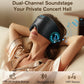 LC-dolida Luxurious Silk Soft Sleep Mask, Sleep Headphones with Bluetooth 5.4 for Side Sleeper, Total Blackout Eye Sleeping Mask for Women and Men, Ideal Gift for Restful Sleep, Travel(Black)