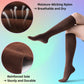 4 Pairs Light Compression Socks for Women Men 15-20 mmHg - Knee High Support for Daily Wear, Travel, Pregnancy, Nurses