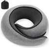 Neck Pillow, Travel Pillow uses Memory Foam to Support Neck Comfort, Ideal Companion for Airplane and car Travel, Compact, Convenient, and Versatile Airplane Sleep Pillow(Gray)