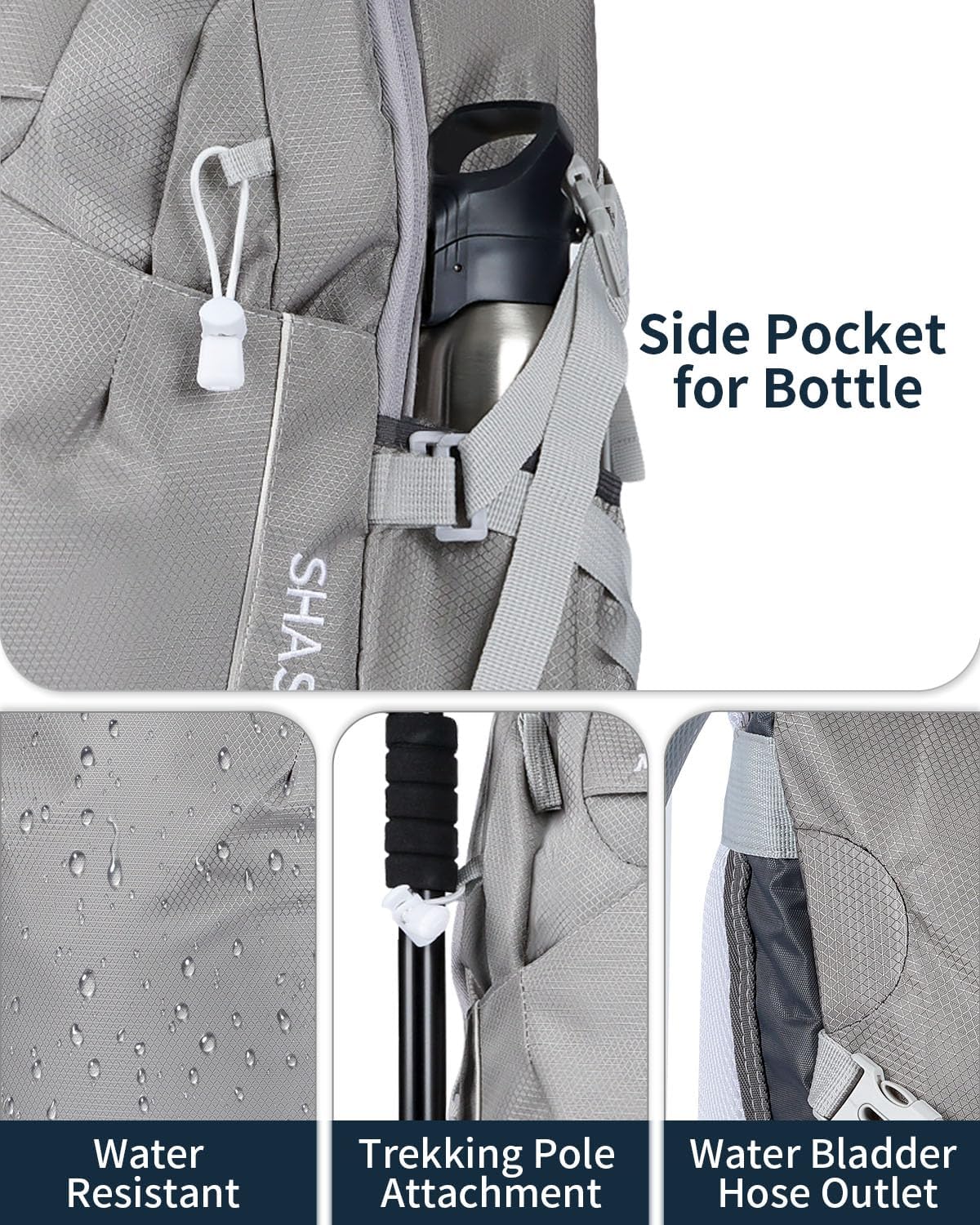 Hiking Backpack 40L Lightweight Waterproof Daypack for Men Women Outdoor Camping Mountaineering Trekking Travel Bag - Roamly