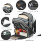Laptop Lunch Backpack for Men - 40L Large Capacity Work Backpack with Lunch Compartment and USB Post, RFID Insulated Cooler Backpack for Work, Travel, Picnic, Black+Gray