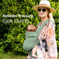Momcozy Baby Carrier with Natural Cotton Linen, Built to Last, Ergonomic Design, 7-44lbs for Infant and Toddler, Lightweight and Comfortable, Hands-Free for Moms&Dads, Sage Green
