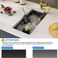 10 inch Bar Sink Undermount, 10x18 inch Small Bar Sink Gunmetal Black Undermount Small Kitchen Sinks 18 Gauge Single Bowl Wet Bar Sinks with Basket Strainer Drain