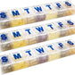 Weekly Pill Organizer - 7-Day Pill Planner Extra Large Pill Planner and Daily Pill Organizer and Medicine Reminder, Monday to Sunday Compartments - BPA Free - Travel Pill Box Case (Pack of 3)