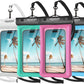 NEPHI IP68 Waterproof Phone Pouch -Up to 8.0"，Adjustable Neck Lanyard Floating Waterproof Phone Case for iPhone,Phone Dry Bags for Vacation Beach Pool Travel Essentials (Assorted Colors 4 Pack)
