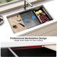 Undermount Kitchen Sink Stainless Steel 32x19 - Undermount Workstation Sink Single Bowl Commercial 16 Gauge Stainless Steel Kitchen Sinks Silver