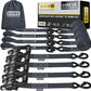 AUGO Heavy Duty Ratchet Straps & Soft Loops – Pack of 4 Extra Strong 1.5” by 10’ Ratchet Straps w/S-Hook Safety Latches & 4 Soft Loop Tie Downs – 4400Lb Break Strength for Motorcycles, ATVs, Etc.