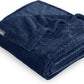Bare Home Textured Fleece Blanket - Twin/Twin Extra Long - Ultra-Soft Lightweight for Bed, Sofa, and Couch - Luxury Microplush - Cozy Warm Blanket (Twin/Twin XL, Chevron Dark Blue)