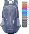 ZOMAKE 25L Ultra Lightweight Packable Backpack, Foldable Hiking Backpacks Water Resistant Small Folding Daypack for Travel(Navy Blue)