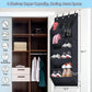 Over The Door Shoe Organizer, 2 Pack Hanging Organizer with Large Deep Pockets, Rack for Closet and Dorm Narrow Door, Holder Black