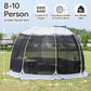 Alvantor Pop Up Screen House Gazebo with Mosquito Netting, Instant UV Resistant Sun Shelter for Patio & Backyard, Portable Canopy Tent for 2-10 Person