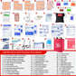 First Aid Kit, Trauma First Aid Kits with Labelled Compartments Molle System, Professional Emergency Kits for Home, Office, Car, Outdoor, Hiking, Travel, Camping