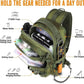 Dovesun Small Fishing Backpack with Tackle Boxes Fishing Sling Bag DIY Embroidery Patches Tackle Bag Gift for Men Green