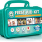 General Medi 150 Pieces Hardcase First Aid Kit - First Aid Box Contains Premium Medical Supplies for Travel, Home, Office, Vehicle, Camping, Workplace & Outdoor