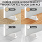 Frienda 4 Pcs Jumbo Door Stoppers Heavy Duty Door Stopper Tall up to 2inch Tall Wedge TPR Large Wedge Stackable Big Rubber Doorstop for Hotel Carpet Hardwood Concrete and Tile (White)