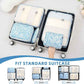 BAGAIL 8 Set Packing Cubes Luggage Packing Organizer Bags for Travel Accessories-Blue paisley