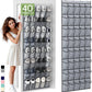 Unjumbly Over the Door Shoe Organizer with 40 Large Breathable Mesh Pockets, Space Saving Shoe Holder, Hanging Shoe Rack for Entryway Bedroom Closet Storage (Grey, 40 Pockets)