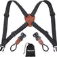 Vigorport Camera Strap,Cross Shoulder Straps for Binoculars, Rangefinders,Harness Strap Compatible with Canon, Nikon, Sony and DSLR SLR Cameras-Brown