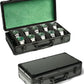 10 slots Watch organizer Case, Aluminum watch storage box, hard watch travel box, padded case for watch display and organization