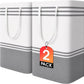 2 Pack Large Home Laundry Basket, Laundry Hamper, Freestanding Waterproof Dirty Clothes Bag, Tall Clothes Hamper - Extended & Reinforced Handles for College Dorm, Family (Light Grey/88L)