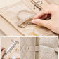 Vlando Travel Jewelry Organizer Case,Teacher Appreciation Gifts,Jewelry Storage Book Ring Binder with Clear Zipper Velvet Pouch Bag for Traveling,Rings,Necklace,Earrings,Bracelets,Brooches-Toffee