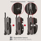 U.S. Traveler Rio Fabric Expandable Carry-on Luggage, Rolling Suitcase, Grey, 2 Wheel Set