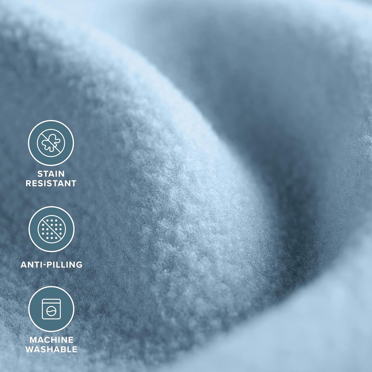 Bare Home Polar Fleece Blanket - Throw Blanket - Warm & Cozy - Premium Fleece - Blanket for Bed, Sofa, Camping, Travel and Cold Nights - Lightweight Blanket (Throw, Light Blue)
