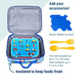 Wildkin Kids Insulated Lunch Box – Durable and Reusable for School & Travel - Trains, Planes, and Trucks