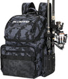 PLUSINNO Cooler Fishing Backpack with Rod Holders 45L Large Water-resistant Fishing Tackle bag Store Fishing Gear Fishing Gifts for Men Father, Sport Bags
