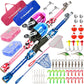 DaddyGoFish Kids Fishing Pole - Rod Reel Combo Tackle Box Starter Set - First Year Small Gear Kit for Boys Girls Toddler Youth Age Beginner Little Children