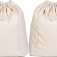 Canvas Laundry Bags - Extra Large, Heavy Duty, 100% Cotton Laundry Bag with Straps, Handles and Drawstring - College Dorm Laundry Bag in XL Size - Washable, Foldable Laundry Basket Liner (2 Pack)