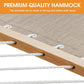 Lazy Daze Hammocks 11 FT Double Outside Hammock Quick Dry Olefin Fabric Hammock with Spreader Bar & Side Pocket for Outdoor Poolside Backyard 450 lbs Capacity, Khaki