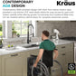 KRAUS Kore ADA Workstation 32-inch Undermount 16 Gauge Stainless Steel Kitchen Sink, Single Bowl Kitchen Sink with Accessories, KWU110-32/5.5