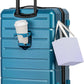 KYME 26 Inch Luggage TSA Approved Hardshell 26" Suitcases with Spinner Wheels Durable Medium Travel Checked Luggage with Cup Holder for Women Men Blue