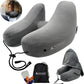 Modern Advantage Inflatable Travel Pillow for Airplanes – Hooded Neck Pillow with Adjustable Support – Comfortable, Compact & Travel-Friendly – Perfect for Sleeping on Long Flights (Grey)