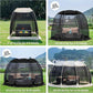Alvantor Pop Up Screen House Gazebo with Mosquito Netting, Instant UV Resistant Sun Shelter for Patio & Backyard, Portable Canopy Tent for 2-10 Person