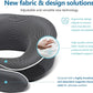 Travel Neck Pillow 100% Memory Foam – Airplane & Car Travel Essentials Kit with 3D Eye Mask, Earplugs & Mesh Bag – Sleeping Support Pillow for Adults (Dark Grey)