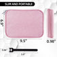 Electronic Organizer Travel Case, Travel Cable Bag, Water Resistant, Double Layers Pouch for Cables, Cords, iPad Mini, Gift for Women, Nylon, Pink, 9.5 x 6.9 x 1 Inch, 6.6 OZ