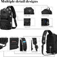 OZUKO Tactical Backpack Chest Sling Bags for Men, Waterproof Crossbody Shoulder Daypack for Outdoor Walking Hiking Trekking (Dark gray)
