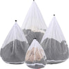 4Pcs Mesh Laundry Bags Washing Machine Mesh Wash Bags for Clothes,Underwear,Lingerie, Bed Linen with Drawstring Closure Sturdy(4 Size)