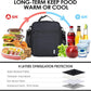 NOL Nylon Waterproof Kids Lunch Bag, Insulated Lunch Bag, Lunch box Cooler, Reusable, Zip Closure with Buckle Handle Holds Lunch Box, Snacks & Water Bottle for School Work,Black